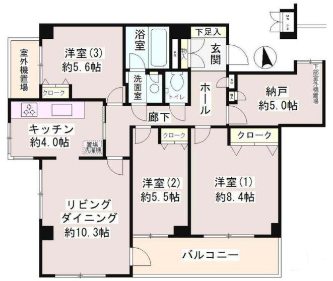 成城ストリームハイツ 503号室 間取り