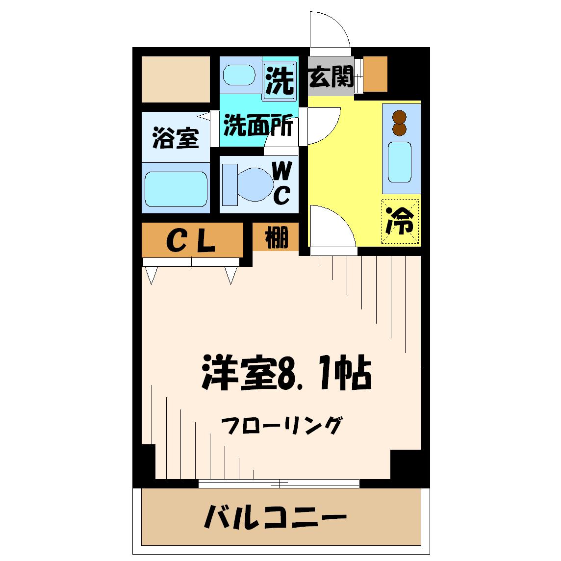 ボンヌール菊野台 307号室 間取り