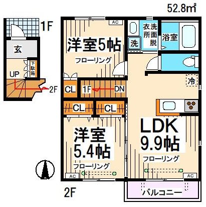 アンソレーユK  間取り