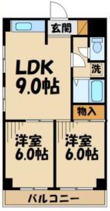 ドンジョン国領 401号室 間取り