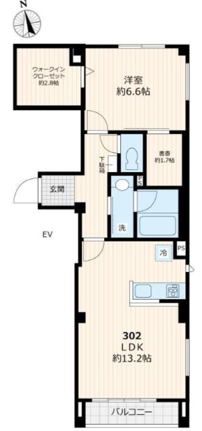 メイソンズ　ガーデン 302号室 間取り