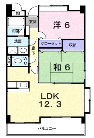 パークエレガンスＫT 107号室 間取り