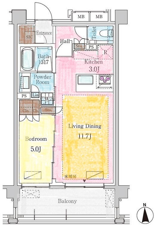 グランドゥールプレミアム代々木大山  間取り