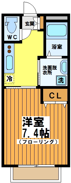 グランフェルサ 103 (コピー)号室 間取り