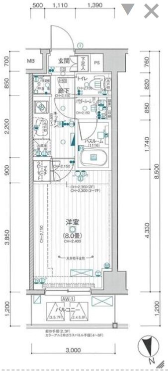 DUO STAGE調布国領MAXIV （デュオステージ）  806号室 間取り