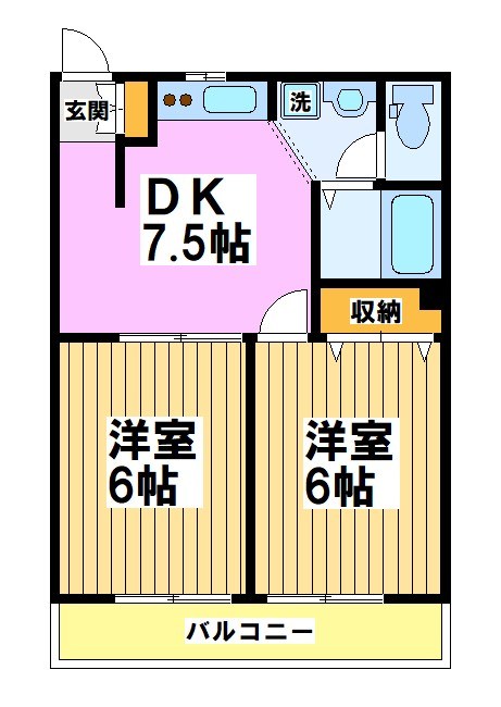 フローラ・K 202号室 間取り