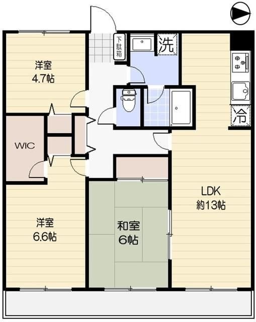 ウッディー遠藤 505号室 間取り