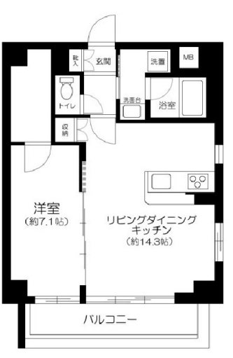 ウィスタリア調布 605号室 間取り