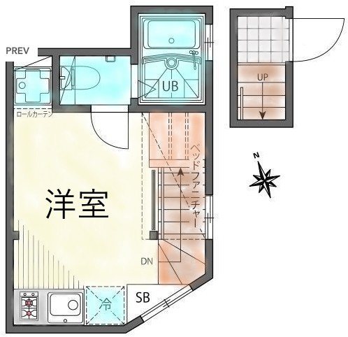 方南町テラスハウスE 間取り