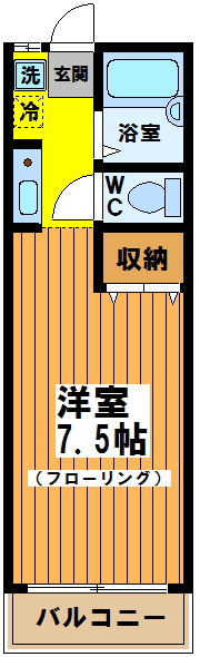 TKガーデンパレス A101号室 間取り