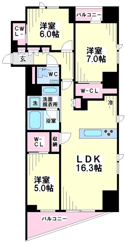 ディームス方南町 間取り