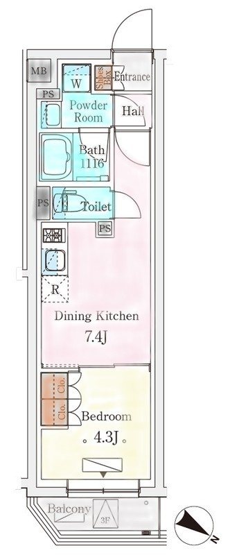参宮橋ビューアパートメント 間取り図