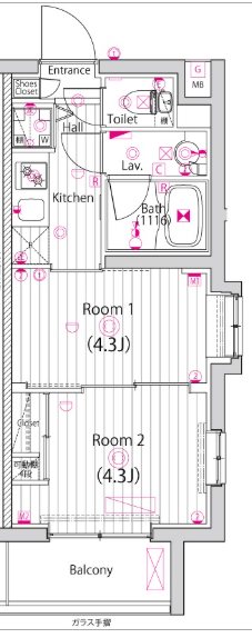 ガーラ・アヴェニュー調布 300号室 間取り
