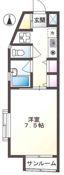 フィルビレッヂ 205号室 間取り