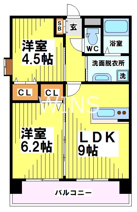福岡県福岡市東区箱崎３丁目 間取り