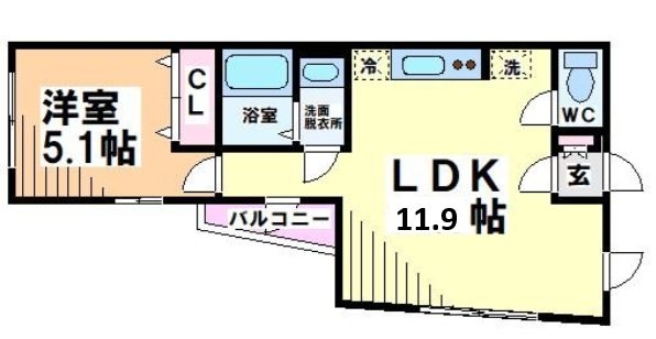 ボウ　ベルズ　ハウス笹塚 間取り図