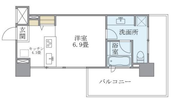 Ｃｏｕｒｓ（クール） 408号室 間取り