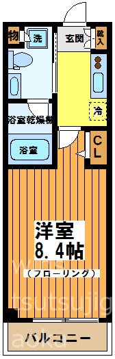 ヒューリックレジデンス調布柴崎 103号室 間取り