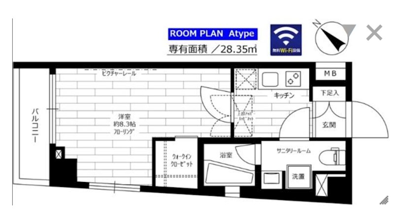 ステージグランデ千歳烏山アジールコート 314号室 間取り
