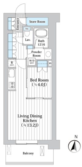 アビティグランデ砧　 406号室 間取り