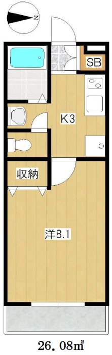 ベルヒーロー四番館 206号室 間取り