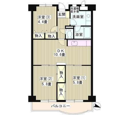カーザ･エッチェルサ世田谷＝再契約型賃貸＝ 間取り