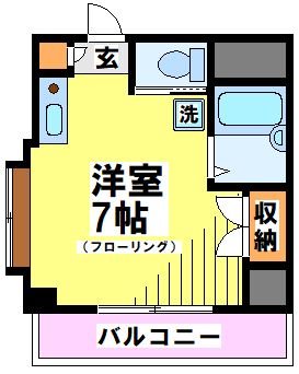 エクセレント 305号室 間取り