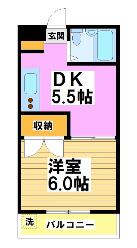第5三栄ビル 102号室 間取り