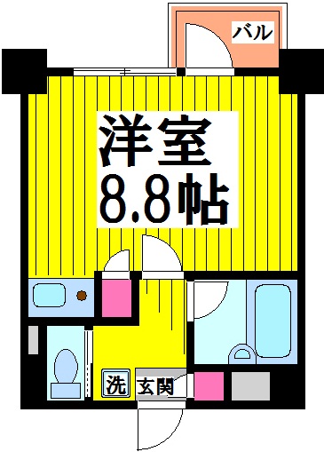 メインビル調布  206号室 間取り