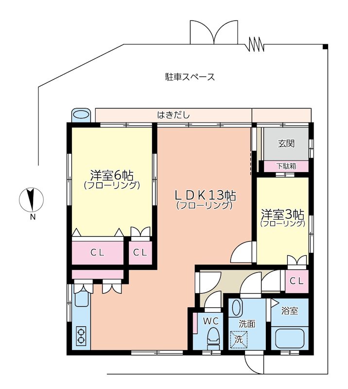 サンハイツタナカ 間取り
