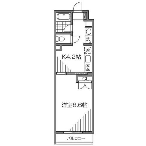ラコリッタカラスヤマ 111号室 間取り