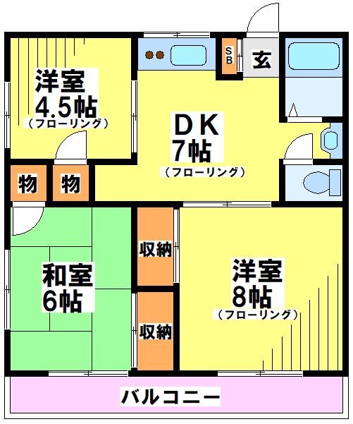 スカイラインマンション 間取り図