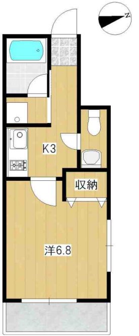 107号室 間取り