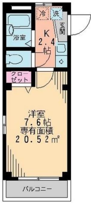 シャトル聖　調布 206号室 間取り