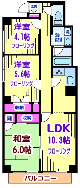 グランドール武戸野 902号室 間取り