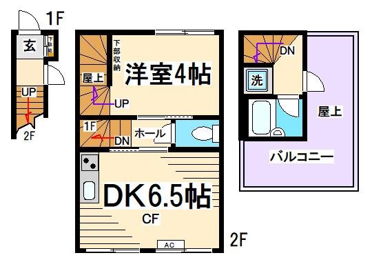テラスハウス八幡山   間取り