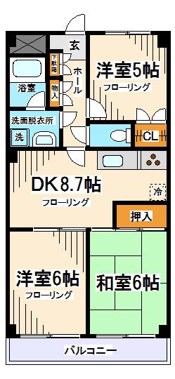 グランメール上北沢  間取り図