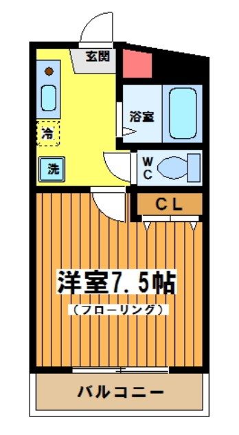 シャトル聖つつじヶ丘 201号室 間取り