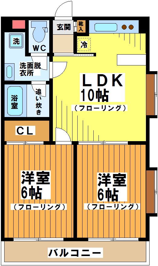 エクレールつつじヶ丘 301号室 間取り