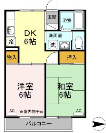 ルードルフィアタウンズ  A202号室 間取り