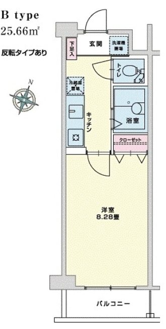 ドルフ喜多見 107号室 間取り