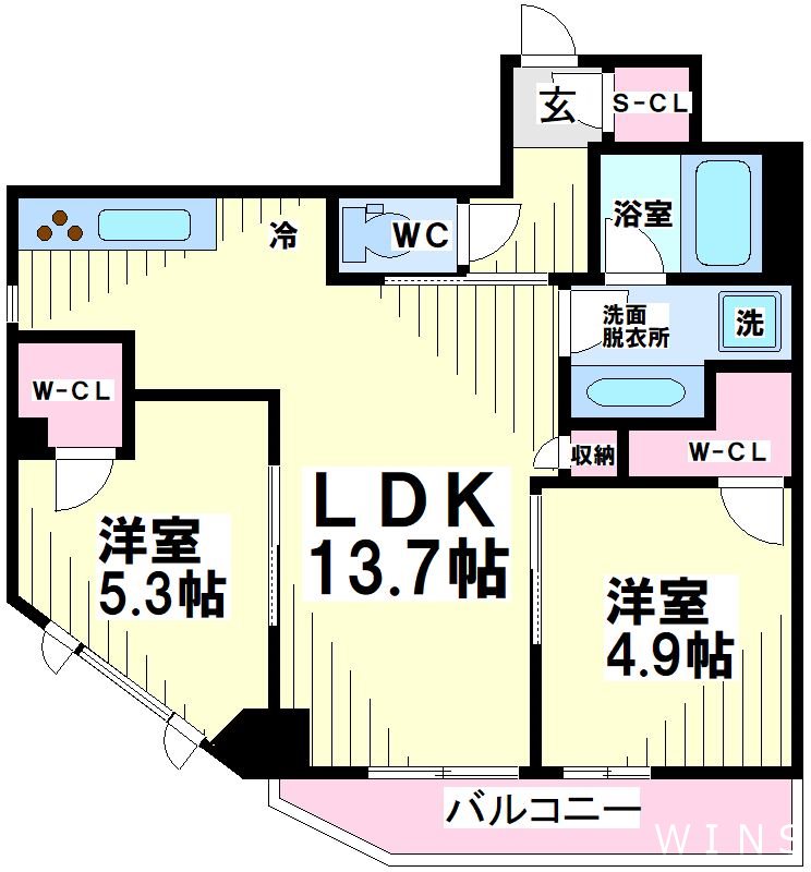 ファレール笹塚Ⅱ 間取り