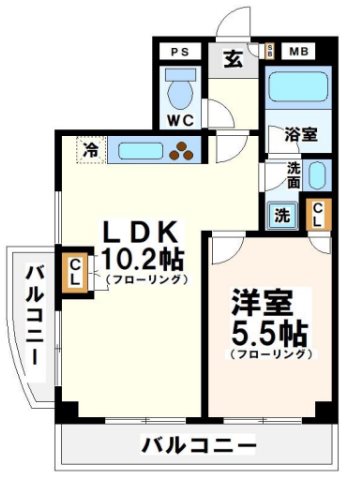 サンパラッツオ参番館  303号室 間取り