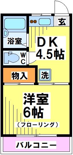 サニータイム菊野台 103号室 間取り