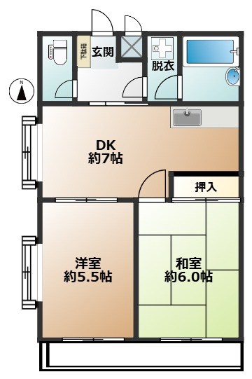 メゾン上給（あげきゅう） 303号室 間取り