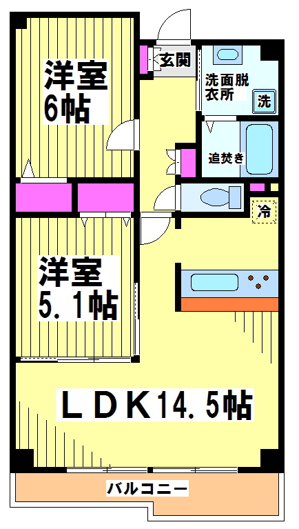 アレグリア 201号室 間取り