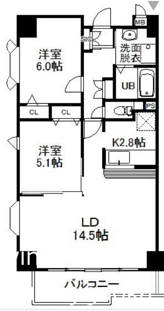アレグリア 201号室 間取り