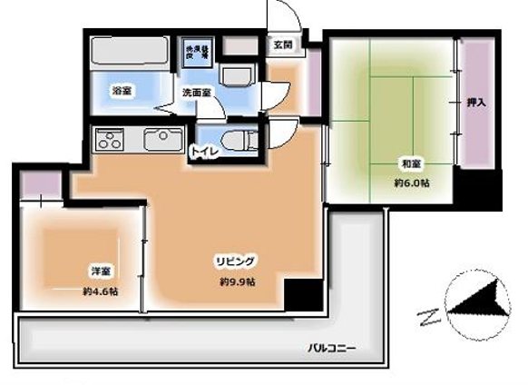 マートルコート調布第3 405号室 間取り