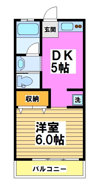 とらやハイツ 202号室 間取り