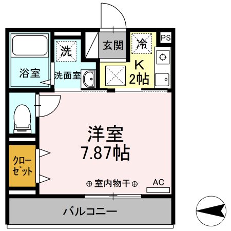 Confort yuuya（コンフォートユウヤ） 206号室 間取り